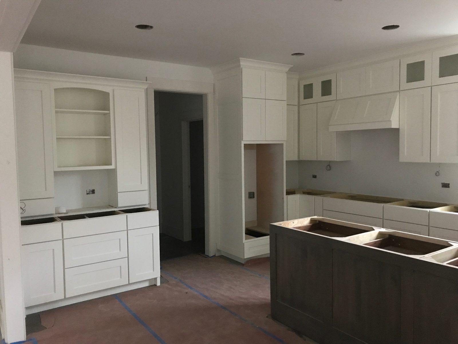 The Kitchen Cabinets Have Been Installed At Our Spec House In