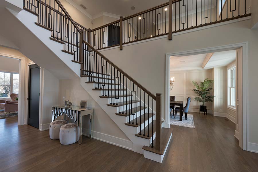 Staircase, Custom Home in Glenview for Sale