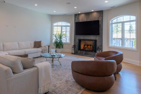 Living Room Fireplace After Renovation