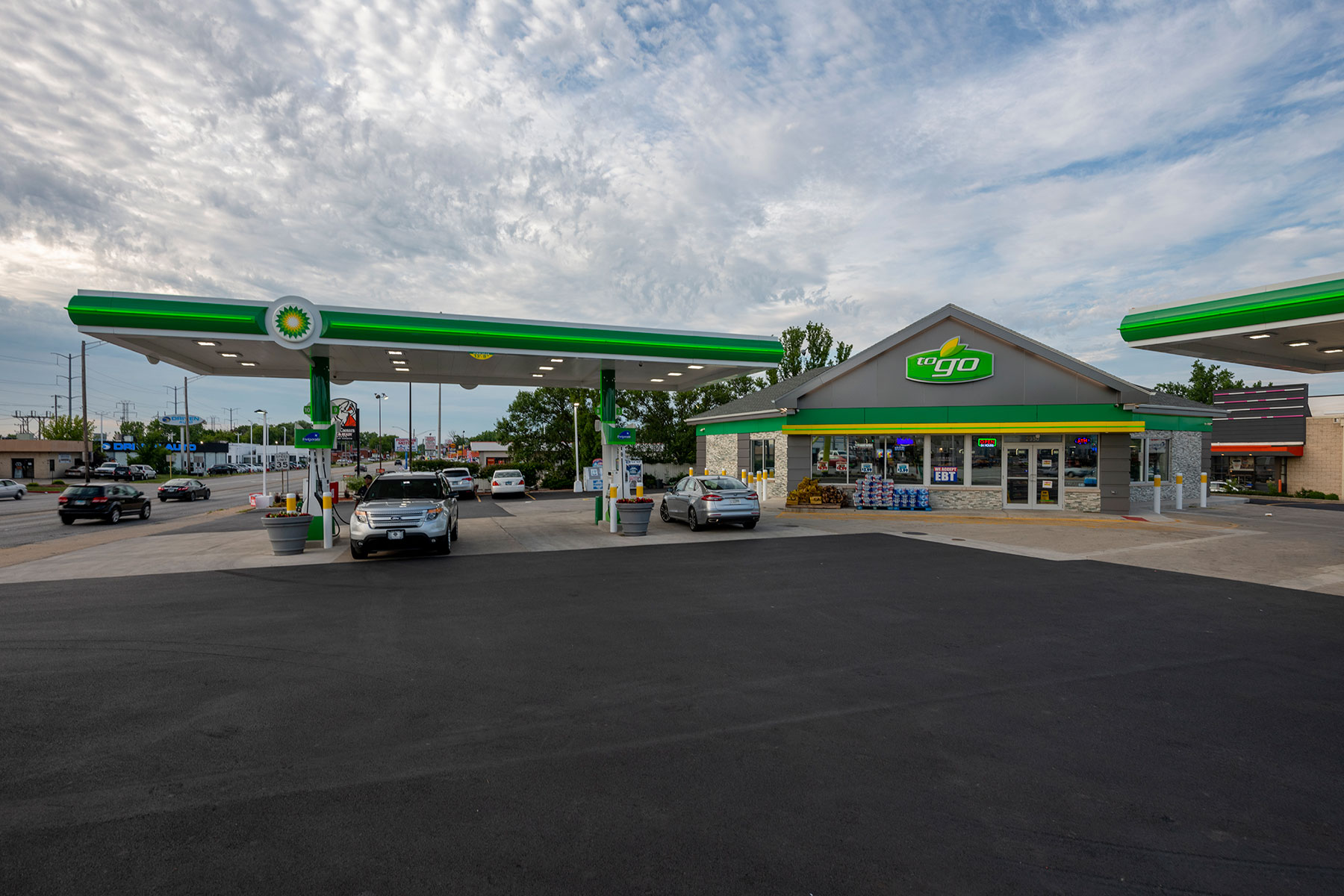 commercial addition at bp gas station in waukegan affter renovation
