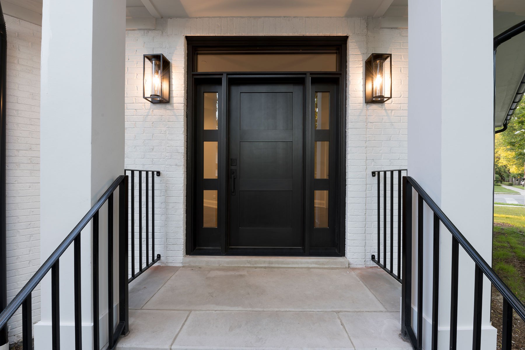 Front Door - N. Francisco Ave., Chicago, IL Custom Home. America's Custom Home Builders: New Construction, Remodeling, Restoration Services. Residential and Commercial.