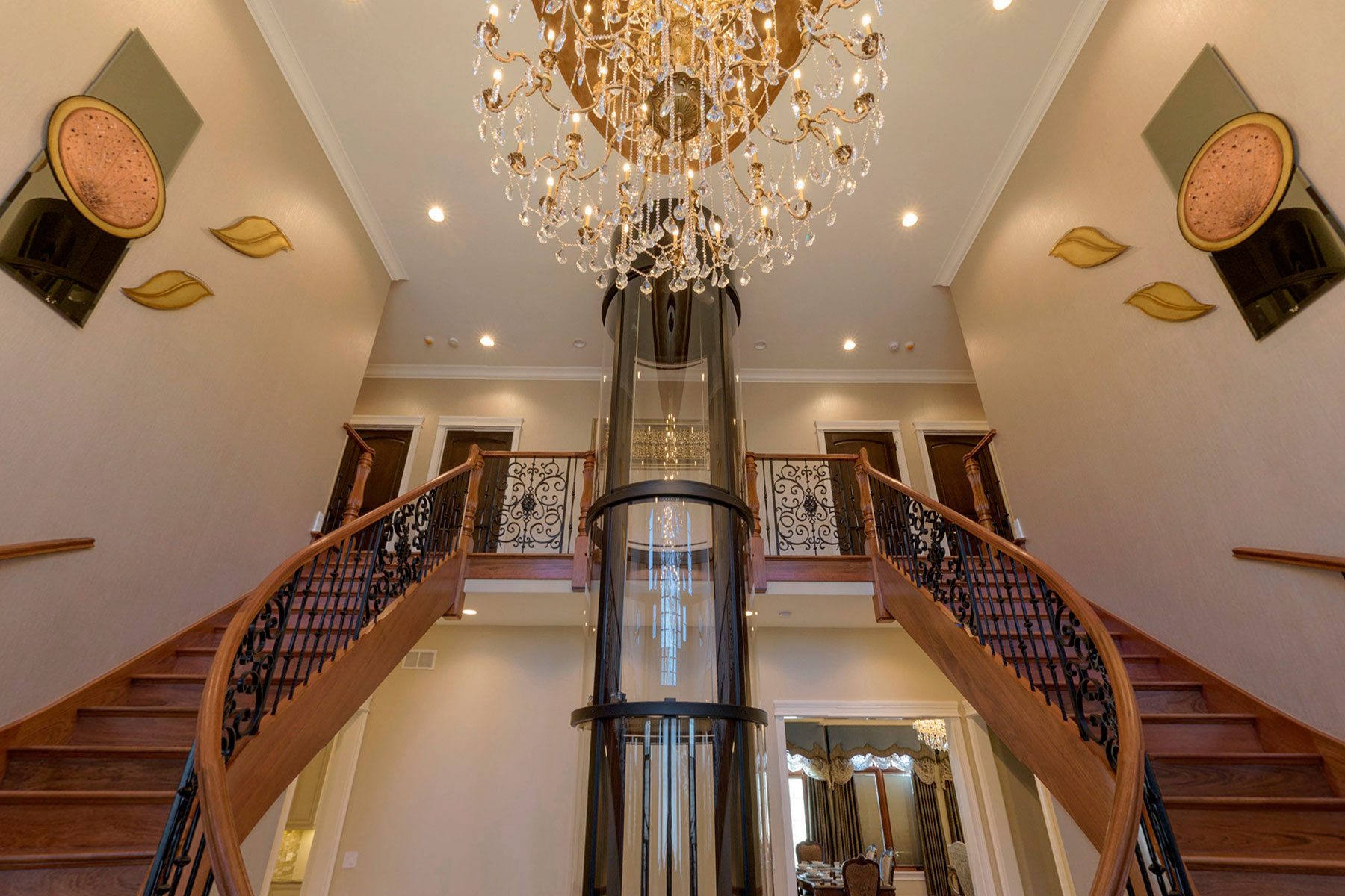 Foyer, Stairs Ceiling Lights - Mango Ave., Morton Grove, IL Custom Home. America's Custom Home Builders: New Construction, Remodeling, Restoration Services. Residential and Commercial.