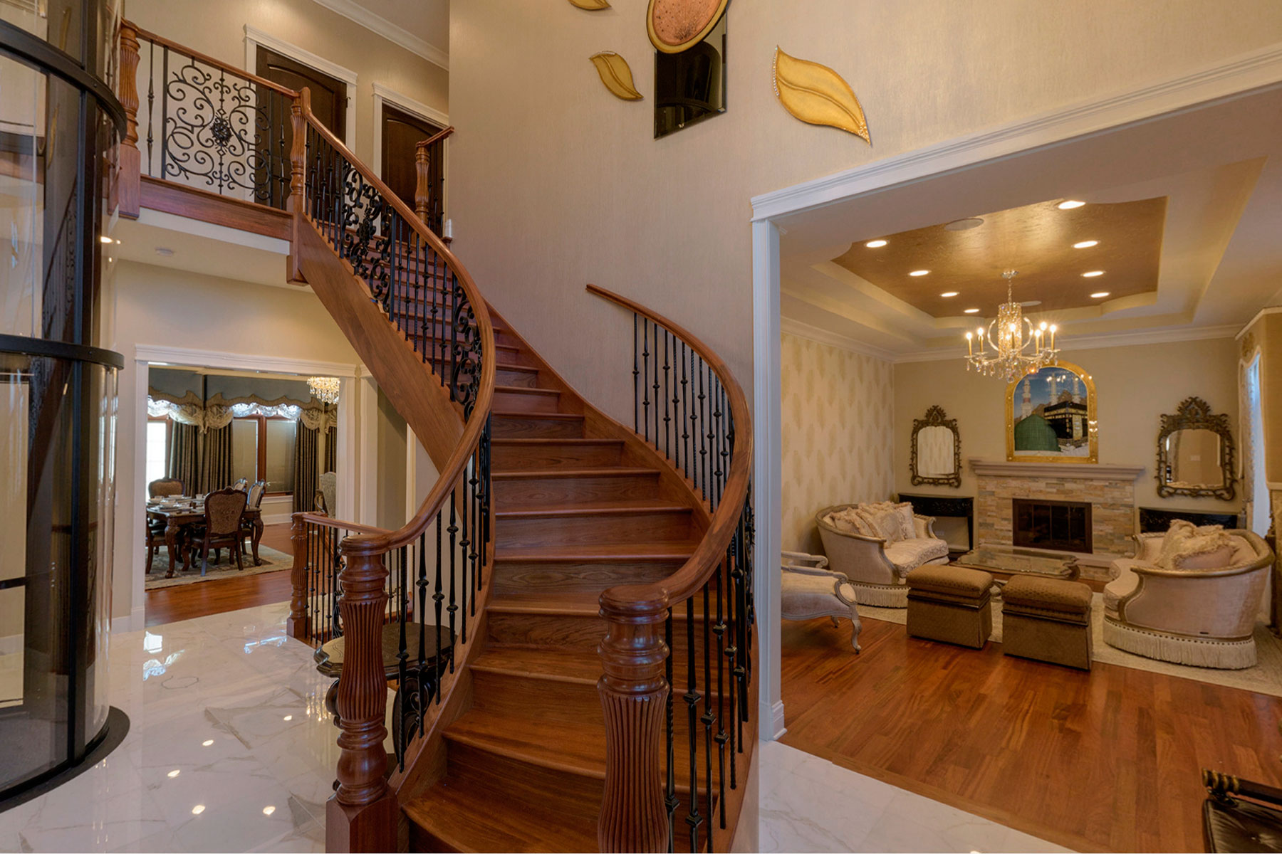 Foyer, Stairs, Formal Living Room - Mango Ave., Morton Grove, IL Custom Home. America's Custom Home Builders: New Construction, Remodeling, Restoration Services. Residential and Commercial.