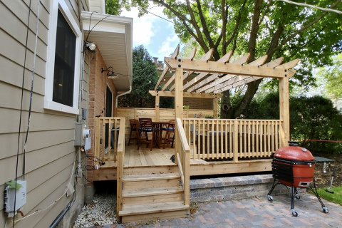 Pergola, Evanston IL Construction Project. America's Custom Home Builders: New Construction, Remodeling, Restoration Services. Residential & Commercial