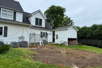 Cut the trees and cleared the area where we will add the addition in Northfield - Home Builders News 7142