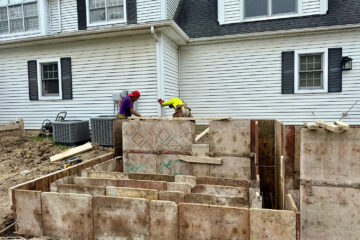 Framing the foundation walls for our addition in Northfield - Home Builders News 7176