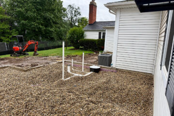 Underground plumbing for new bathroom at Middlefork in Northfield - Home Builders News 7171