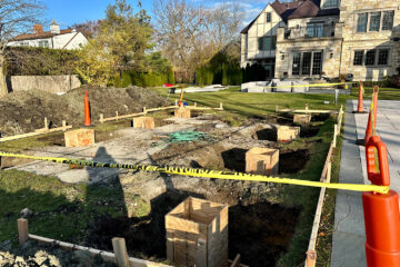 Piers have been filled with concrete on Woodley in Winnetka 6436