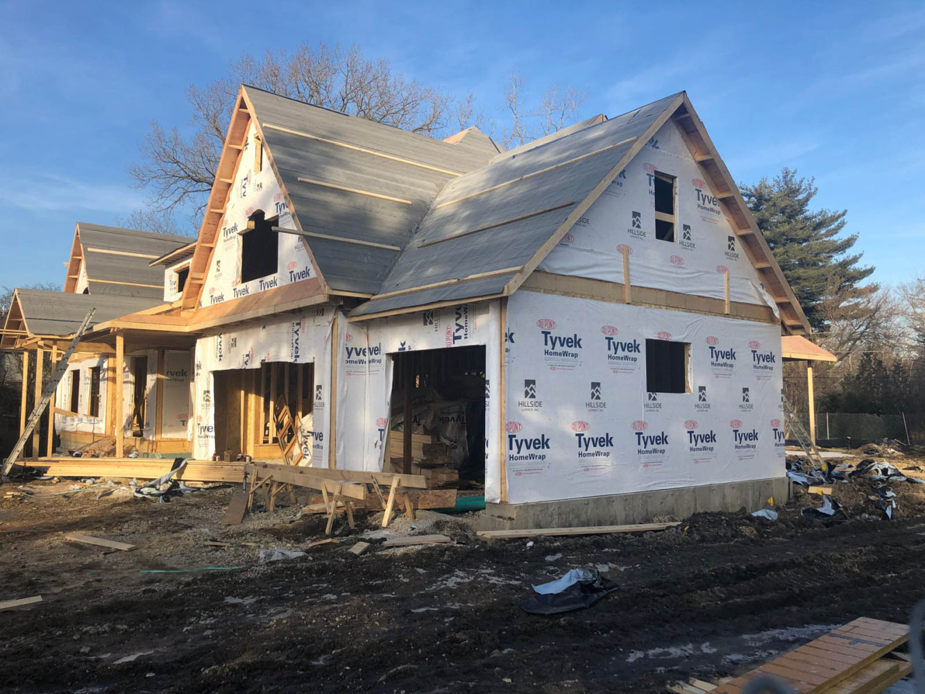 The roofing felt paper has been installed at our spec house on North ...