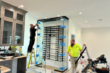 Building the Wine Cellar as the final touch at Red Oak in Northbrook - Home Builders News 7025