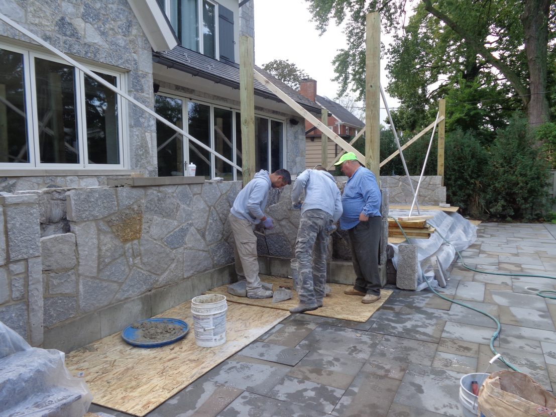 rebuilding-patio-wall-outdoor-structure