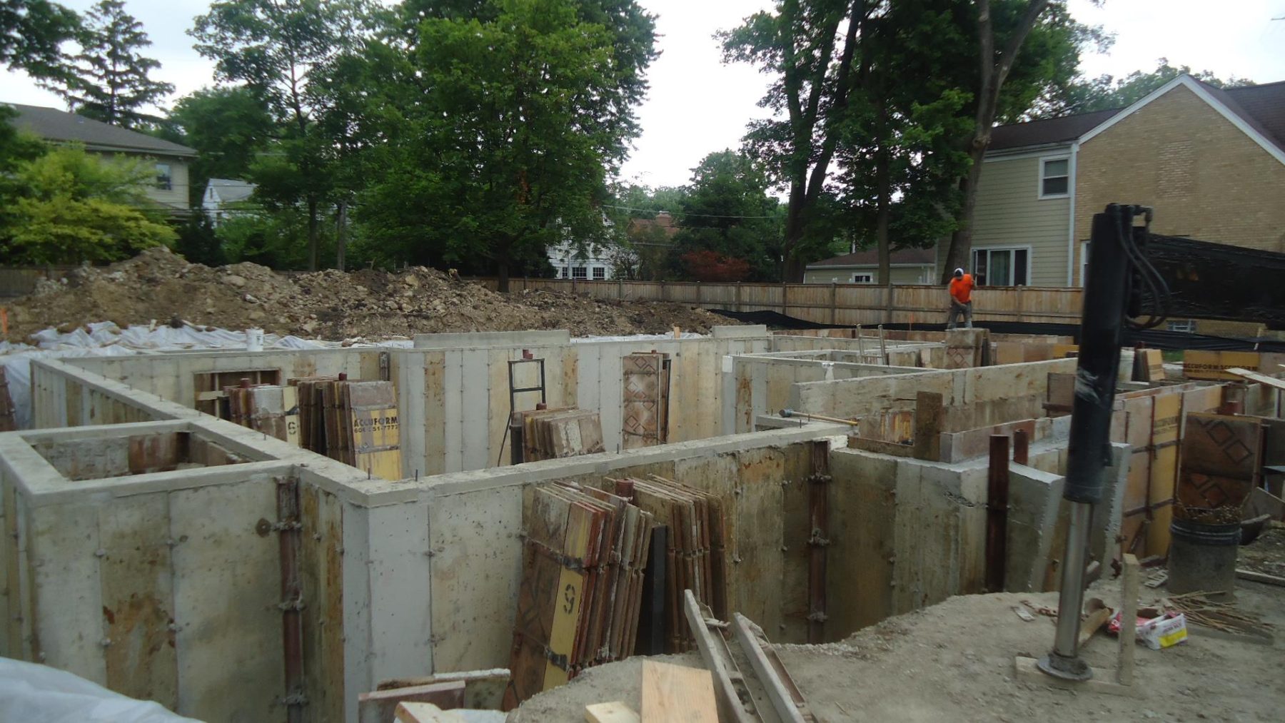 The Foundation Walls are done on our Custom Home Construction Project in Glenview, IL
